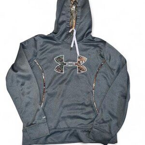 Under Armour Women's Teen Gray Camo Hooded Sweatshirt